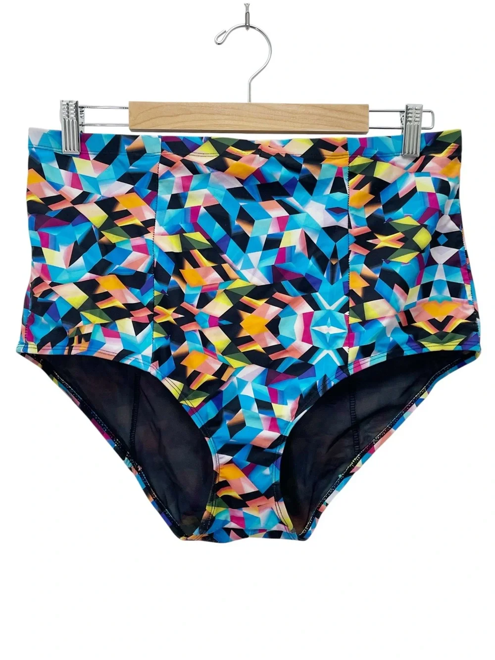 Torrid Bikini Set Size Size 1 (14/16) Multicolor Geometric Underwire High Waist